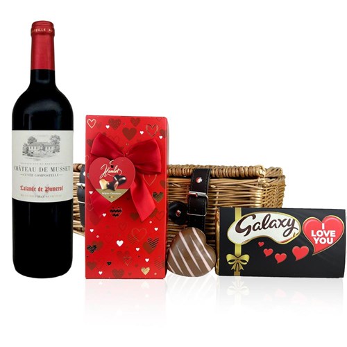 Chateau Musset Bordeaux - Lalande Pomerol 75cl Red Wine And Chocolate Love You Hamper